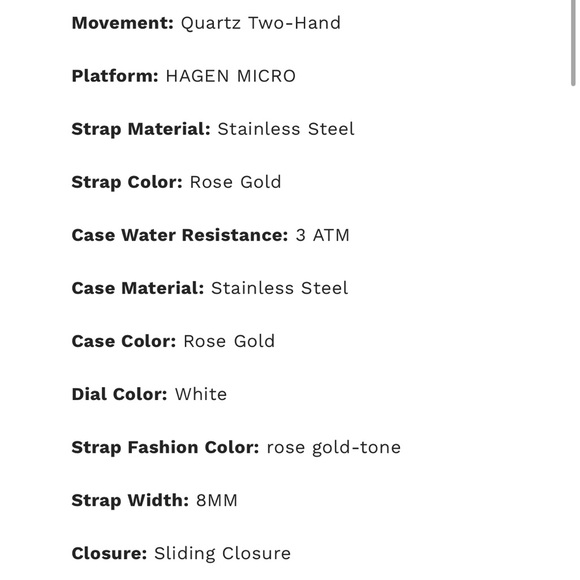 Skagen Gold Rectangular Face Watch - Picture 5 of 6